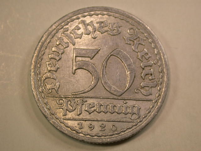  13009 Weimar  50 Pfennig  1920 A in vz-st   