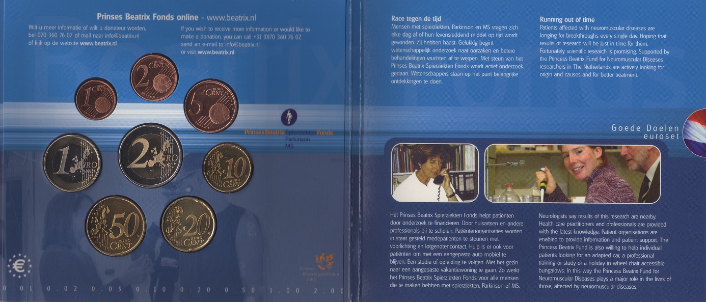  Original KMS Niederlande 2005 -BU- <i>Charity Serie-Beatrix Fonds</i> **Auflage 54.000 Ex.**   