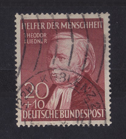  BRD 1952 Mi.158 Pfarrer Theodor Fliedner gestempelt (Mi 16,00 €)   