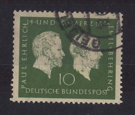  BRD 1954 Mi.197 *100. Geb. Paul Ehrlich und Emil v. Behring* gest. (Mi 5,00 €)   
