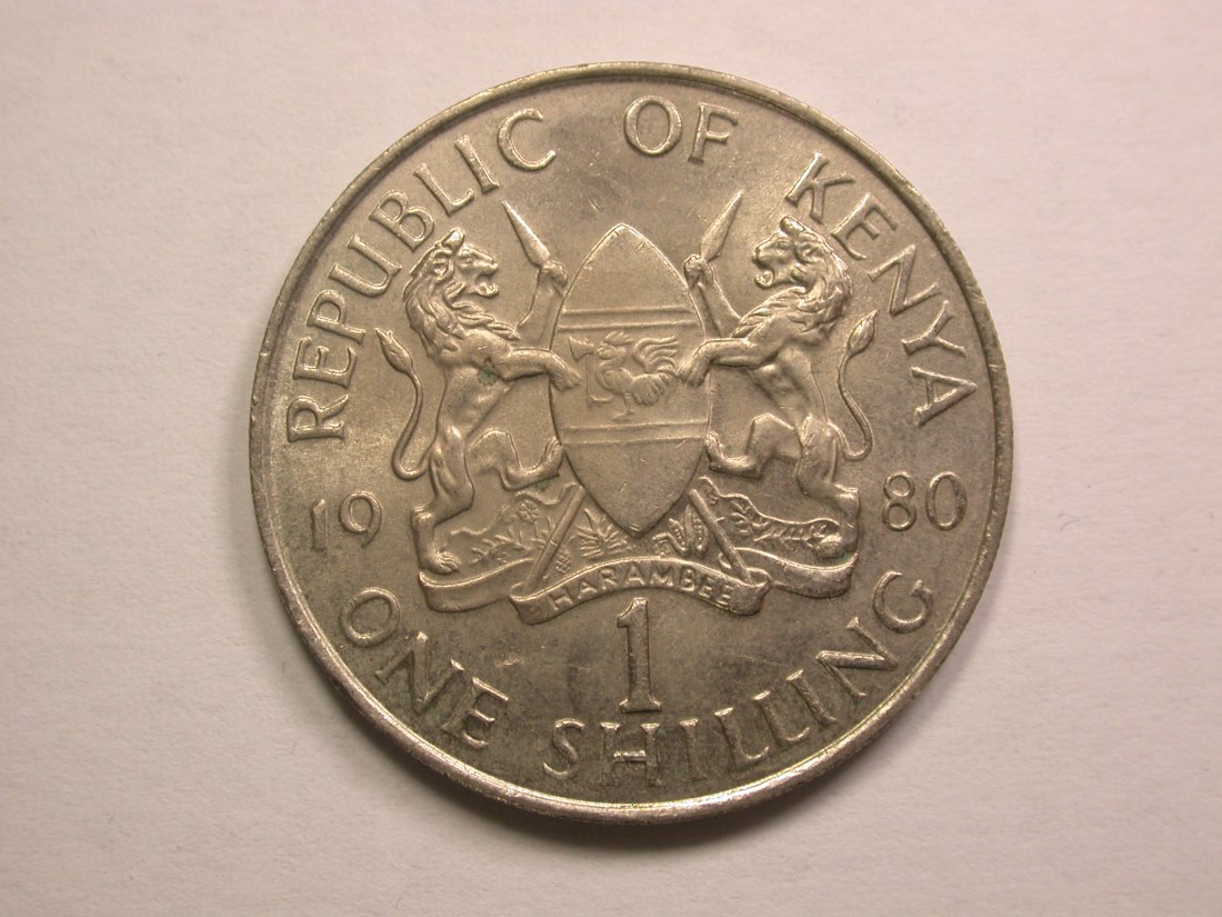  13207 Kenia 1 Shilling 1980 in f.st/st Orginalbilder   