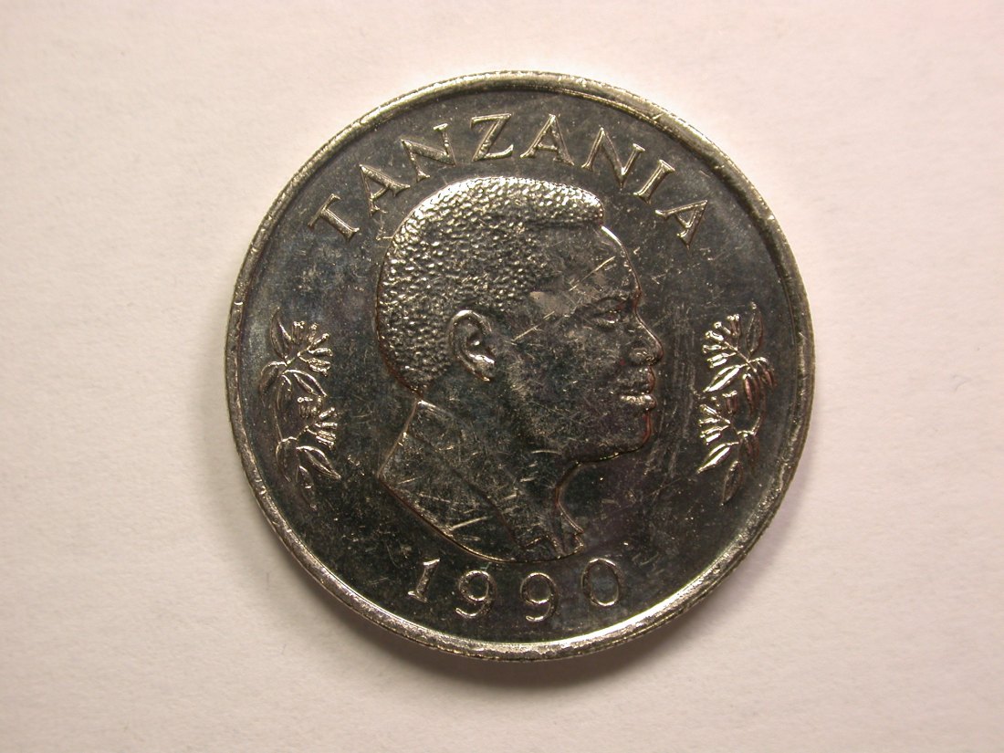  13207 Tanzania 1 Shilling 1990 in f.st/st Orginalbilder   