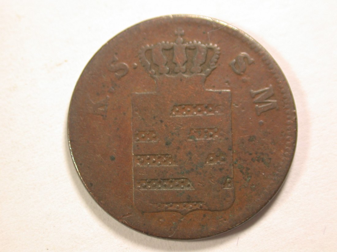  13410 Sachsen 2 Pfennig 1855 F in f.ss  Orginalbilder   