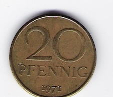 DDR  20 Pfennig Me 1971 siehe Bild