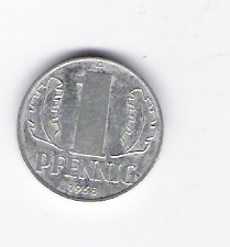 DDR Mzz.A 1 Pfennig Al 1968 siehe Bild