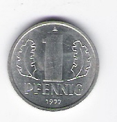 DDR Mzz.A 1 Pfennig Al 1977 siehe Bild