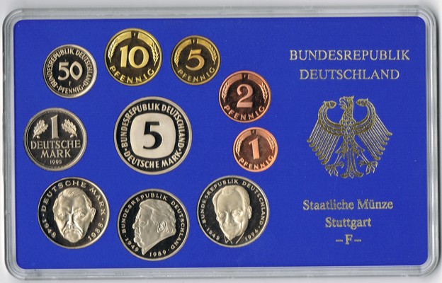  Deutschland  Kursmünzensatz  Staatliche Münze Stuttgart 1995 F   PP   