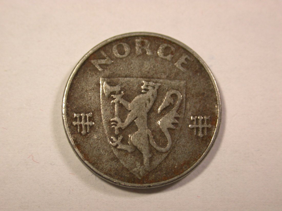  14102 Norwegen 1 Öre 1941 Eisen in ss+ RR Orginalbilder   