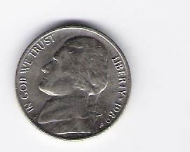 USA Mzz.P 5 Cent K-N 1989 siehe Bild