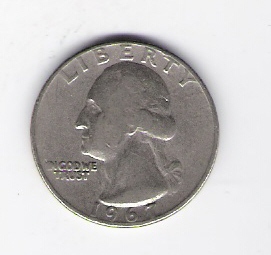 USA ohne Mzz. 25 Cent Quarter Dollar 1967 siehe Bild