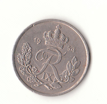  25 Ore Dänemark 1954 ( G819)   