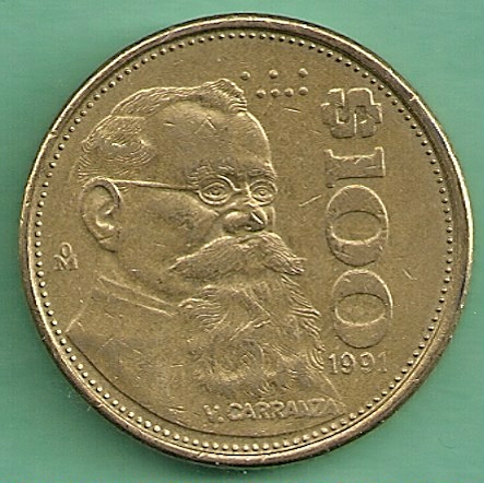  Mexiko 100 Pesos 1991   