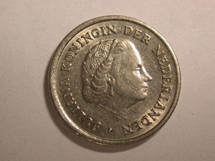  14004 Niederlande 10 Cent 1965 in vz-st Orginalbilder   