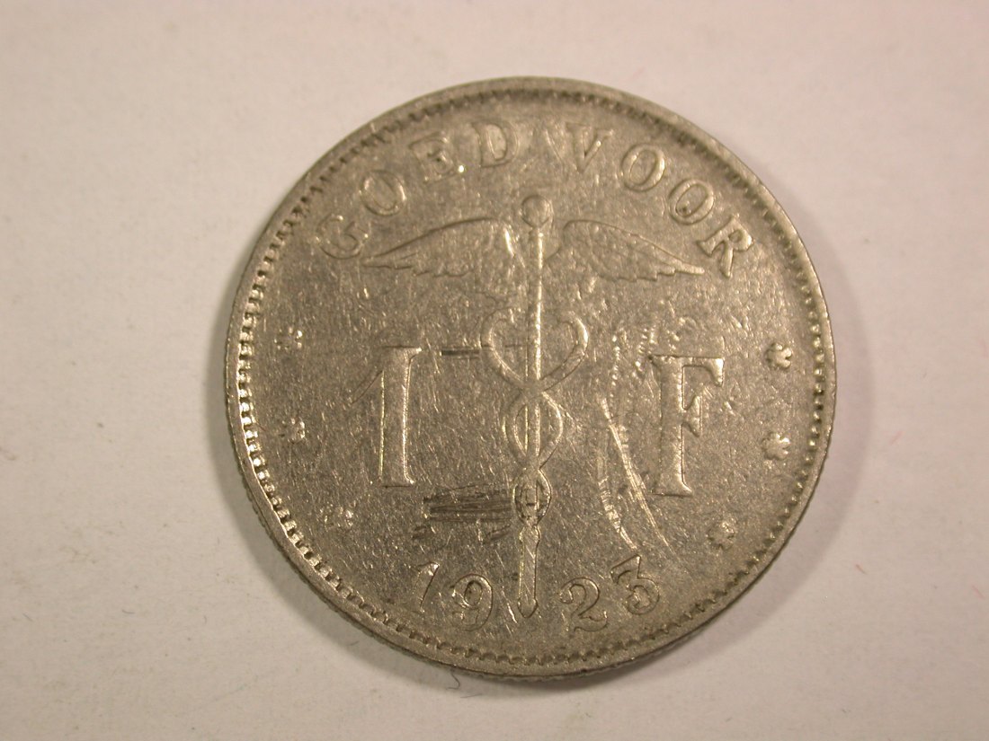  14112 Belgien 1 Franc 1923 in ss+  Orginalbilder   
