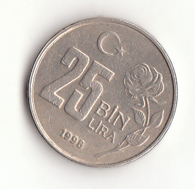  25000 Lira Türkei 1998 (G958)   