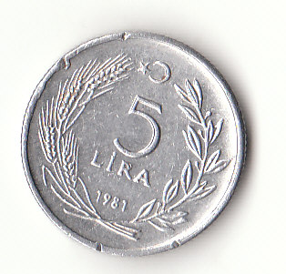  5 Lira Türkei 1981 (H001)   