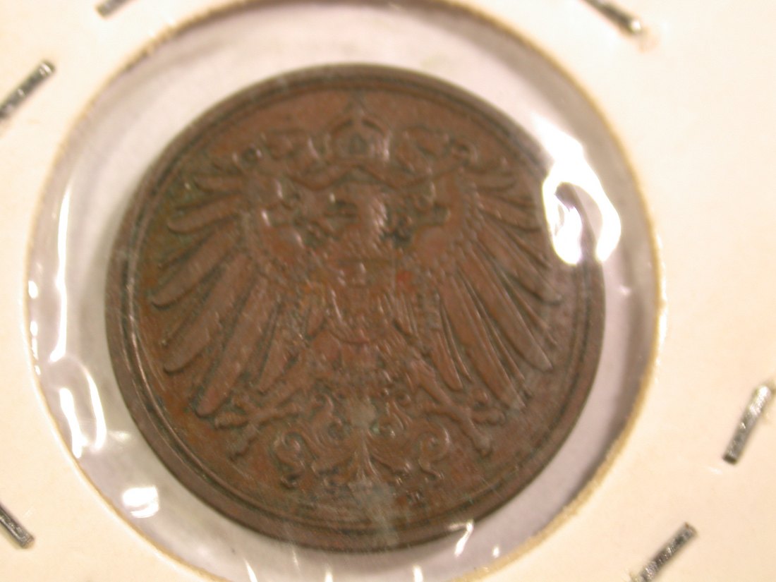 14302 KR 1 Pfennig 1896 E in vz/vz-st R Orginalbilder   