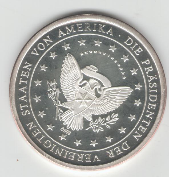  Medaille auf L.B.Johnson(Silber)(k301)   