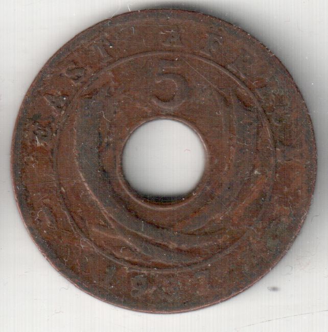  Ost Afrika 5 Cents 1937 s   