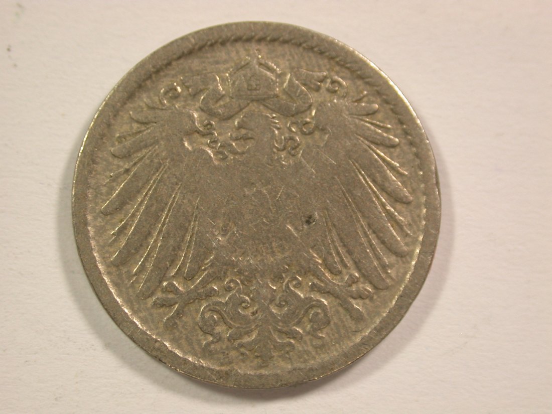  14008 KR  5 Pfennig 1893 D in ss  Orginalbilder   