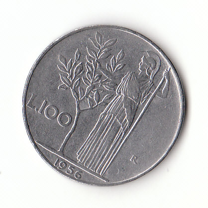  100 Lire Italien 1956 (H260)   