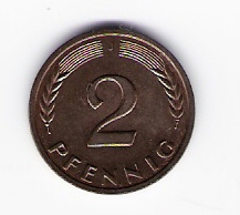 Deutschland Mzz.J 2 Pfennig 1958 siehe Bild