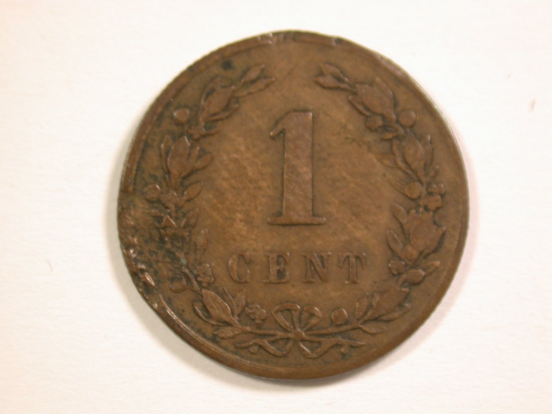  14012 Niederlande 1 Cent 1878 in sehr schön  Orginalbilder   