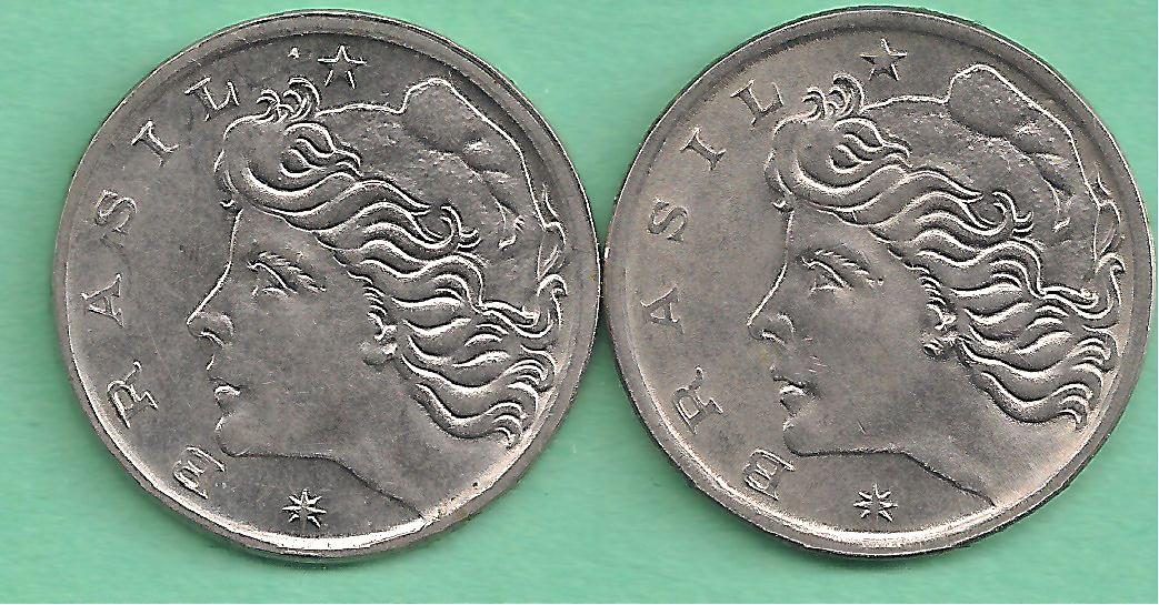  Brazil - zwei Münzen 5 Centavos 1976 - F.A.O   