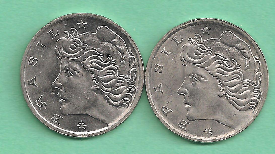 Brazil - zwei Münzen 5 Centavos 1977 - F.A.O   
