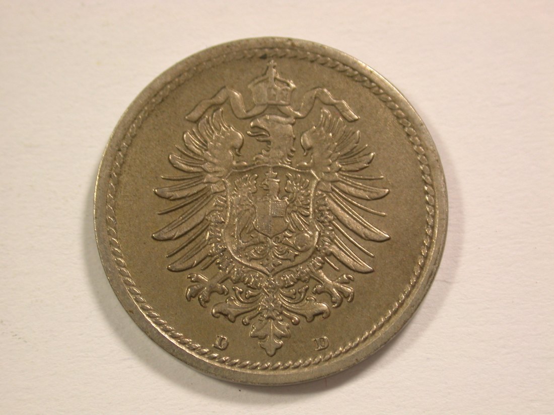  14013 KR  5 Pfennig 1888 D in fast vz  Orginalbilder   