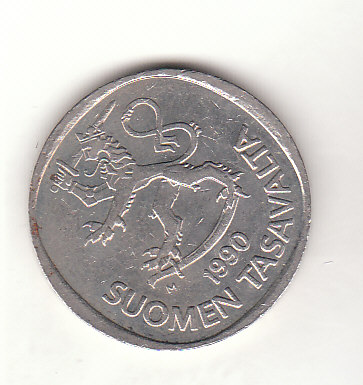  1 Markka Finnland 1990 (H895)   