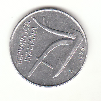  10 Lire Italien 1975  (H920)   