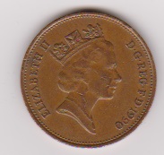  Grossbritannien 2 Pence Bro 1990  Schön Nr.426   