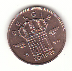  50 centimes Belgien ( belgie) 1964 (B133)   