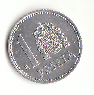  1 Peseta Spanien 1985 (B206)   