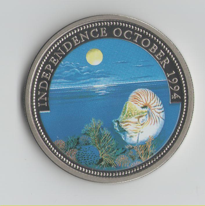  1 Dollar Farbmünze Palau 1994 (Meerjungfrau)(k429)   