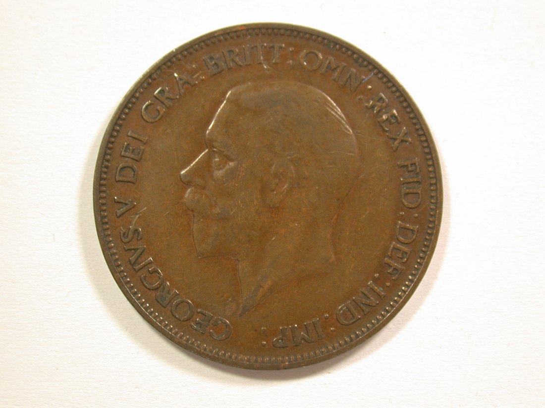  15104 Großbritanien 1 Penny 1936 große Kupfermünze in sehr schön Orginalbilder   