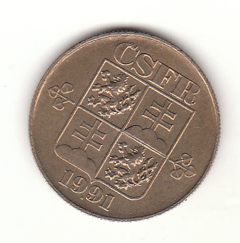  1 Krone  Tschechoslowakei 1991 (B415)   