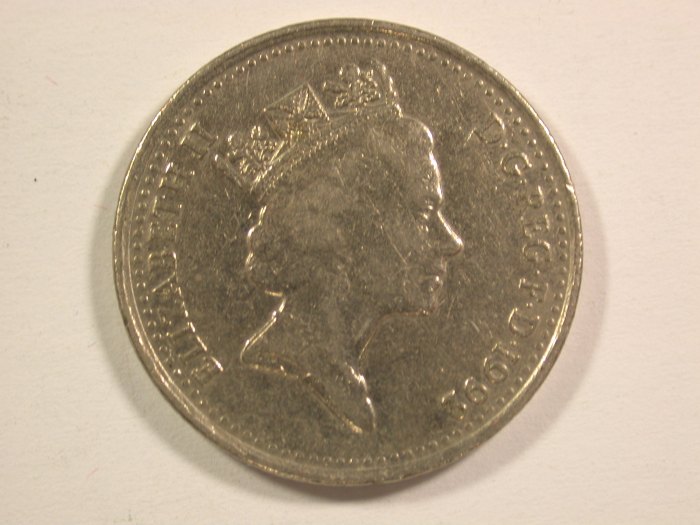  15002 Grossbritannien  10 Pence 1992 in ss+ Orginalbilder   