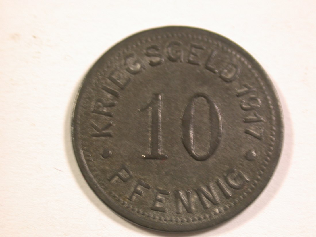  15108 Münster 10 Pfennig 1917 in Stempelglanz, Funck 350.1 Orginalbilder   
