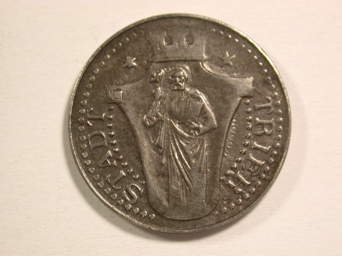  15108 Trier 10 Pfennig  in Eisen Stempeldrehung vz-st  Orginalbilder   