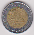  Mexiko 1 Peso 2006 C/Al-N-Bro Staatswappen,Rs.Wertangabe Schön Nr.177   
