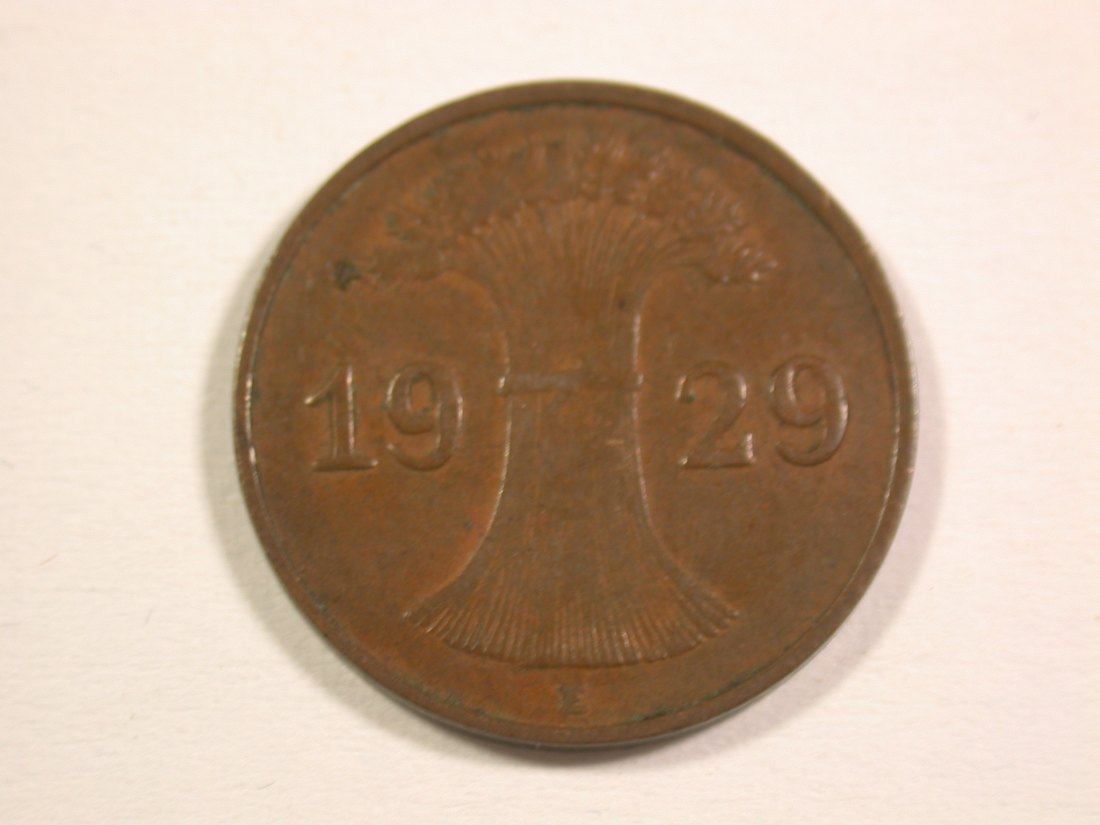  15110 Weimar 1 Reichspfennig 1929 E in ss+  Orginalbilder   