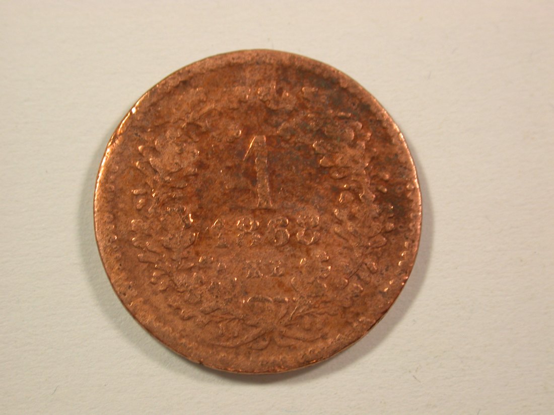  15005 Österreich 1 Kreuzer 1868 K.B. Belegstück Orginalbilder   