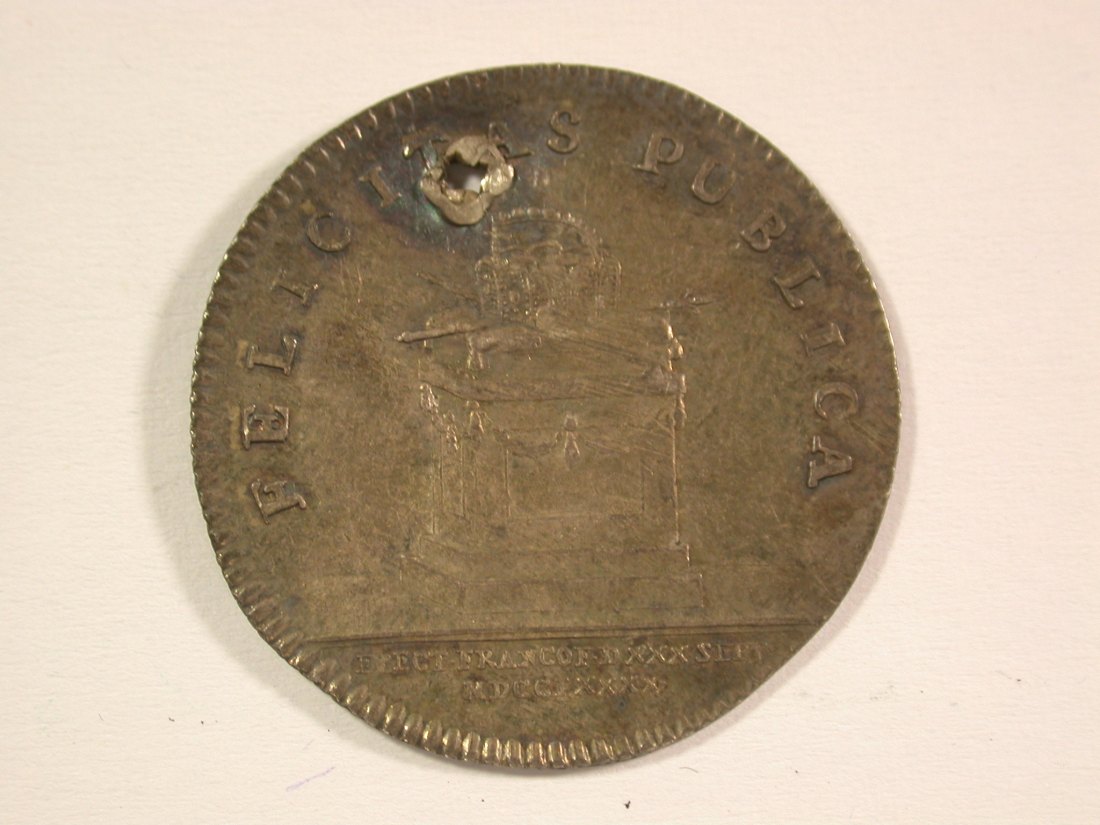  15007 Frankfurt, Silberabschlag v. Dukaten 1790 Orginalbilder   