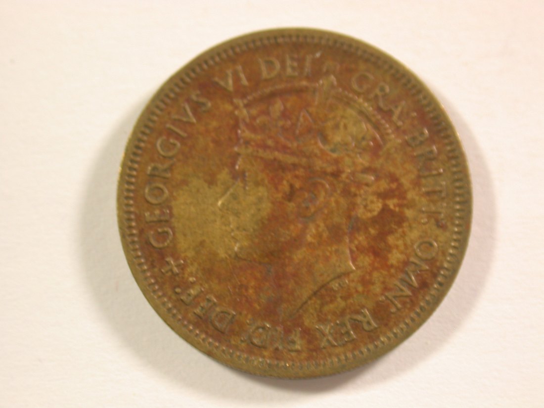  15011 Britisch West Afrika 1 Shilling 1952 in ss-vz  Orginalbilder   