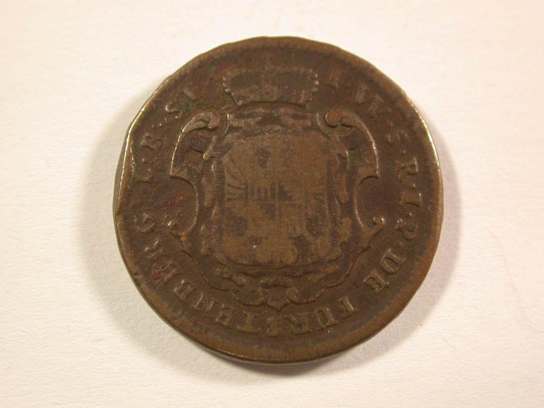  15012 Fürstenberg 1 Kreuzer 1772 in ss,Rdf.  Orginalbilder   