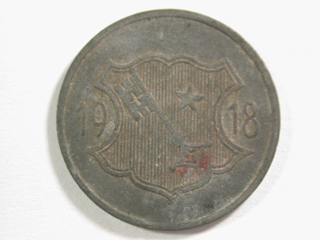 15013 Notgeld  10 Pfennig Worms  Zink 1918 in ss  Orginalbilder   