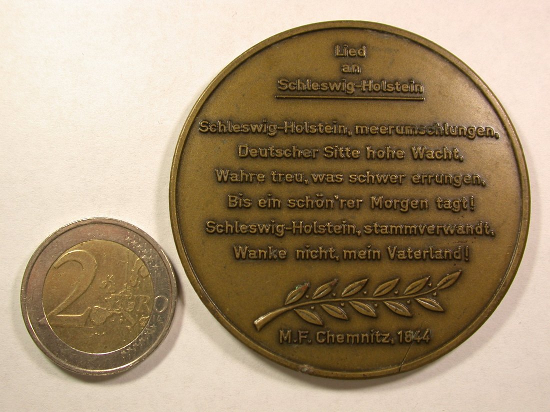  A005 Flensburg Medaille 1986 Schleswig-Holstein-Tag  60mm, 63,45gr. Orginalbilder   
