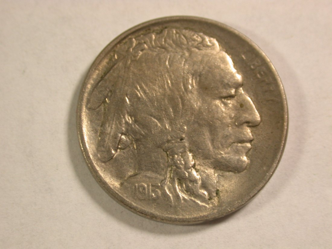  A103 USA  half Dime 5 Cent 1913 Buffalo Nickel in vz (XF) Orginalbilder   
